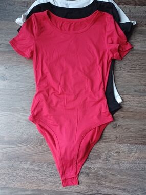 3 SHEIN Short-Sleeve Bodysuit Brand New
